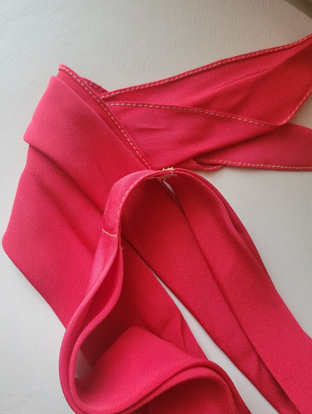 Vintage Go Western Ties Red Skinny Scarf Bolo Neckerchief Chouteau, OK Unisex - Picture 6 of 11